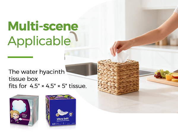 woven tissue box cover
