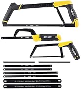 DOWELL Hacksaw Frame Set Heavy Duty Handsaw 12-inch 10-inch 6-inch Mini Hacksaw Hand Saw 8 Extra ...