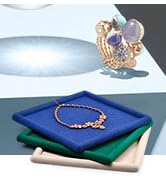 Oirlv Top Microfiber Jewelry Tray Square Nightstand Organizer Rings Earrings Necklace Trinket Sto...