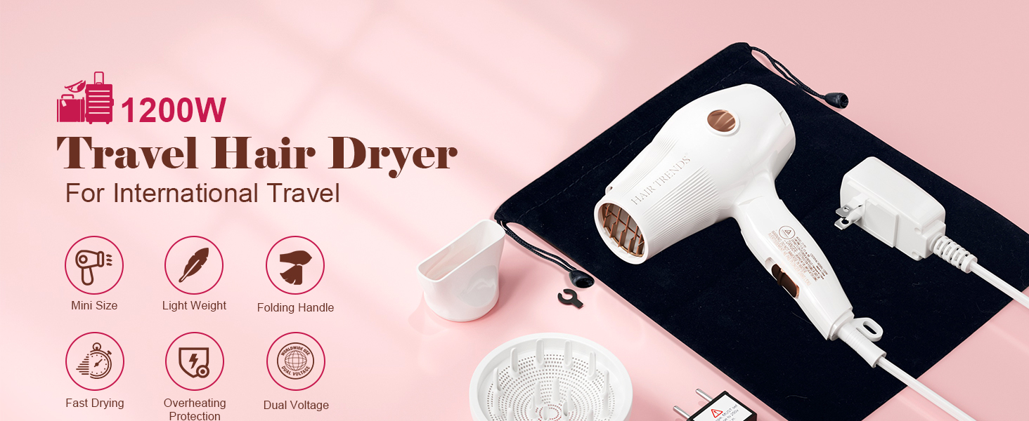 travel hair dryer for international use