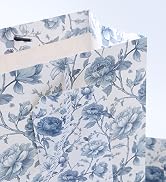 JAYTEM Bridal Shower Gift Bag, 13" Blue and White Large Wedding Gift Bag with Tissue Paper Greeti...