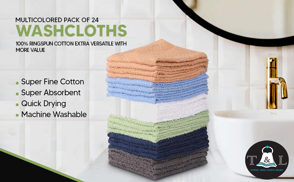 Wash Cloth 24 Pcs Set