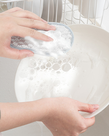 Multi-Purpose Scrub Kitchen Sponges, Dual-Sided Non-Scratch Microfiber & Metal Scrubber