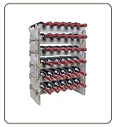 Sorbus Wood Wine Stackable Rack 6 Tier — Rustic Style Wine Racks for Bottles — Perfect for Bar, ...