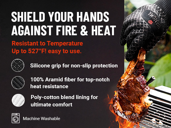 silcone gloves for cooking protect hands from hot oven