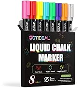 GOTIDEAL Liquid Chalk Markers, Bold Tip 8 Colors Washable Window Chalkboard Glass Pens, Paint and...