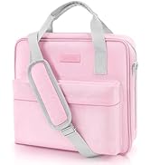 Zuozee Zipper Binder 3 Ring with Shoulder Strap and Handle, Pink 2 Inch 3 Ring Binder with Zipper...
