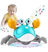 Crawling Crab Baby Toys 3.0, Tummy Time Toys with Music&Speed Control for Babies, Infants Walking...
