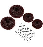 Donut Bun Maker, MORGLES Bun Maker for Hair Ring Style Bun Maker Set with 4PCS Donut Bun 10PCS Bl...