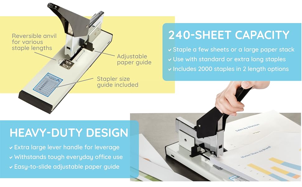Heavy Duty Stapler with 240 sheet capacity