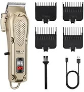 HIENA PRO Professional Hair Clipper for Men, Electric Barber Clipper & Trimmer, Cordless Recharge...