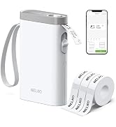 Nelko Label Maker Machine with Tape, P21 Bluetooth Label Printer with 3 Tapes, Wireless Mini Labe...
