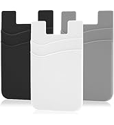 SS Card Holder for Phone Case, Phone Wallet Stick on Adhesive Silicone Cell Phone Pouch Suitable ...