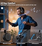 wireless headset with mic for work