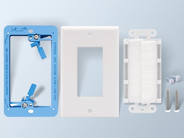 brush wall plate with bracket