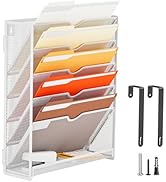 Lavatino 6-Tier Hanging File Organizer, Wall Mount File Holder for Mails Folders Papers Magazine ...