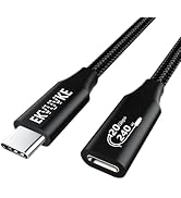 EKVUVKE USB-C Extension Cable 1.6FT 240W/20Gbps/4K@60Hz Video Output, USB 3.2 Gen 2 USB C Extende...