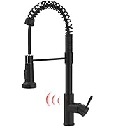 GIMILI Matte Black Touchless Kitchen Faucet Motion Sensor Activated Smart Hands Free Kitchen Fauc...