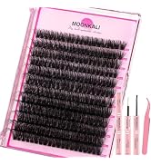 MOONKALI Lash Clusters Kit 80D Cluster Eyelash Extensions Kit 12-20MM Thick Eyelash Clusters Indi...