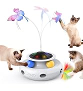 Pawtners Interactive Cat Toy, 4 in 1 Automatic Interactive Kitten Toys for Indoor Cats Rechargeab...
