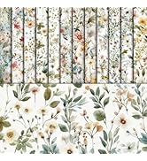 EggSun 48 Sheets Floral Vintage Scrapbook Paper , Watercolor Vintage Floral Pattern Decorative Sc...