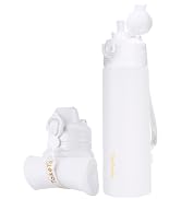 TakeToday Collapsible Water Bottles 20oz, Leak Proof, BPA-Free, Foldable Silicone Travel Water Bo...
