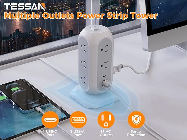Power strip tower