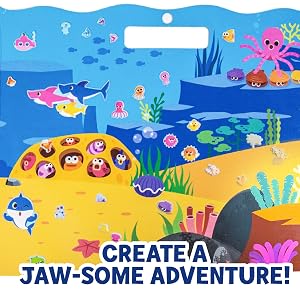 baby shark, horizon group usa, activity kits, bath play, explore, learn, grow, kids, art, activity