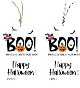 Alynta Halloween Tags with String - Happy Halloween Paper Gift Tags Boo Tag Pumpkin Bat Name Tag ...