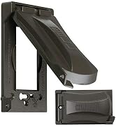 Hubbell MX1050Z Bell 1-Gang Weatherproof Universal Metal Flip Cover, Vertical/Horizontal 12-in-1,...