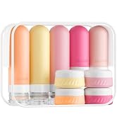 Quatish 15 Pack Travel Bottles for Toiletries, Original Patented, TSA Approved Travel Size Contai...