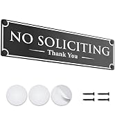 ASSURED SIGNS No Soliciting Sign for House - 2.2" X 8.25" Acrylic – No Soliciting Signs for Front...