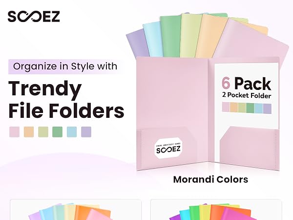 plastic file folder with pocket