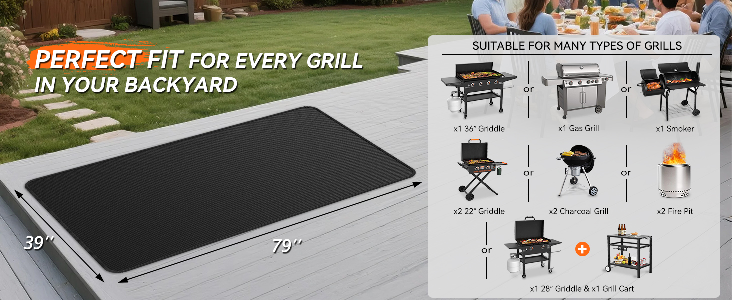 bbq matt for outdoor grill