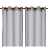 Chyhomenyc 2 Panels 100% Blackout Curtain Liners with 13 Rings, Blackout Liners for Behind Curtai...