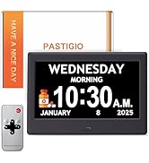 2025 New, Digital Calendar, 7'' Dementia Clock with Date and Time for Elderly, Auto-Dimming, 12 R...