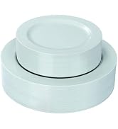 FLOWERCAT 60PCS Sage Green Plates - Green Plastic Plates - Heavy Duty Green Plates Disposable for...