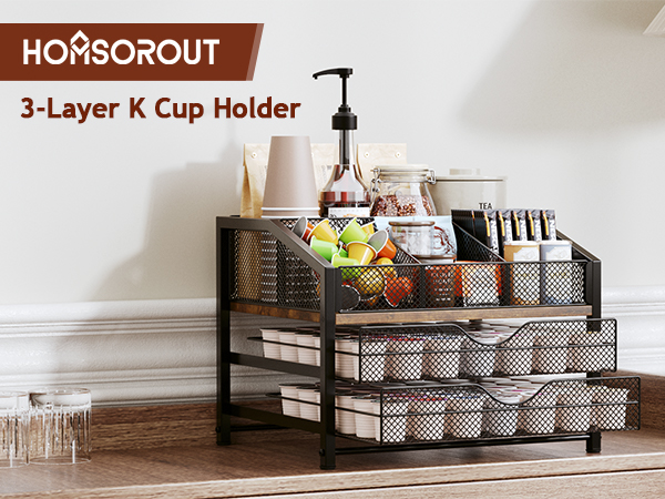 Homsorout K Cup Holder Drawer