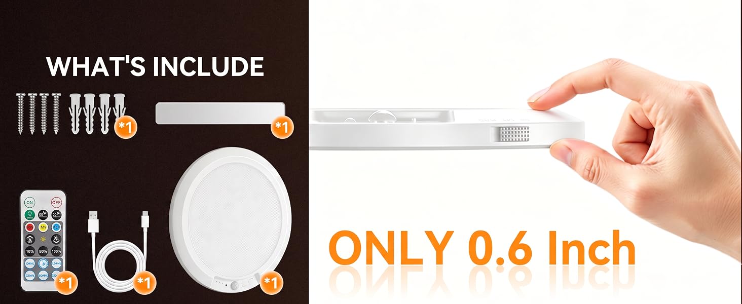 free2glow ceiling light 1 pack 10000mah what's include