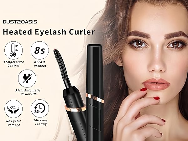 Heated eyelash curler