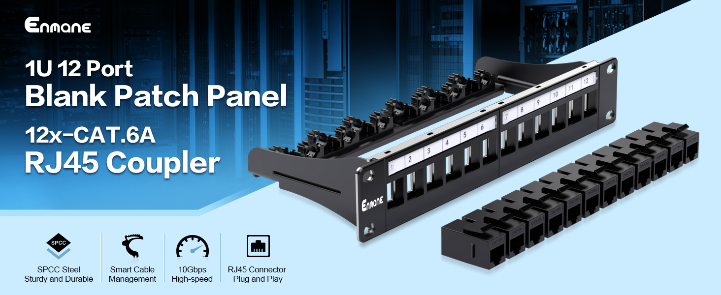 12port keystone patch panel