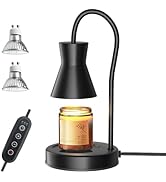 LALISU Candle Warmer Lamp, Electric Candle Lamp Timer and Dimmer Candle Melter with 2 Bulbs, Melt...