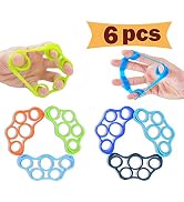 Hand Grip Strengthener, Finger exerciser, Grip Strength Trainer (6 PCS),NEW MATERIAL,Forearm grip...