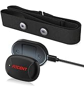 FITCENT Rechargeable Heart Rate Monitor Chest Strap 5.3 kHz/Bluetooth 5.0/ANT+, Peloton Heart Rat...