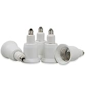 Electop E11 to E26 E27 Socket Adapter Converter,Mini Candelabra E11 Base Convert to Medium E26/E2...