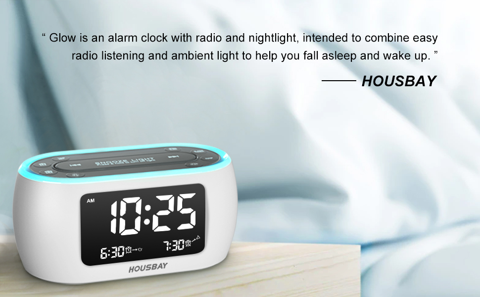 ALARM CLOCK RADIO WITH NIGHTLIGHT