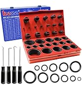 KEZE 826 Pcs Universal SAE and Metric O-Rings Kit,Standard 32 Metric & Inch Sizes Oring Assortmen...
