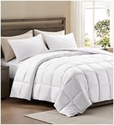 ACCURATEX Lightweight Duvet Insert Queen Size - 100% Cotton Cover, 250GSM Filling, Summer Down Al...