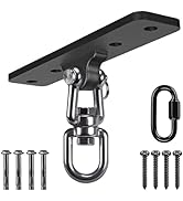 Dolibest Heavy Bag Hanger,Wall Ceiling Mount Hook 360° Rotation Wood Beam Holder Body Weight Stre...