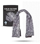 COLD FACTOR Instant Cooling Towel - Sports Cooling Towel with UPF 50+ and Reflective Protection -...